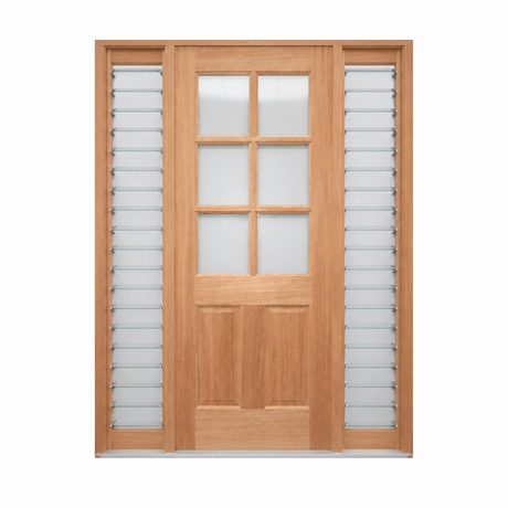 JDQ 6 lite half Panel Pre hung options - Just Doors QLD