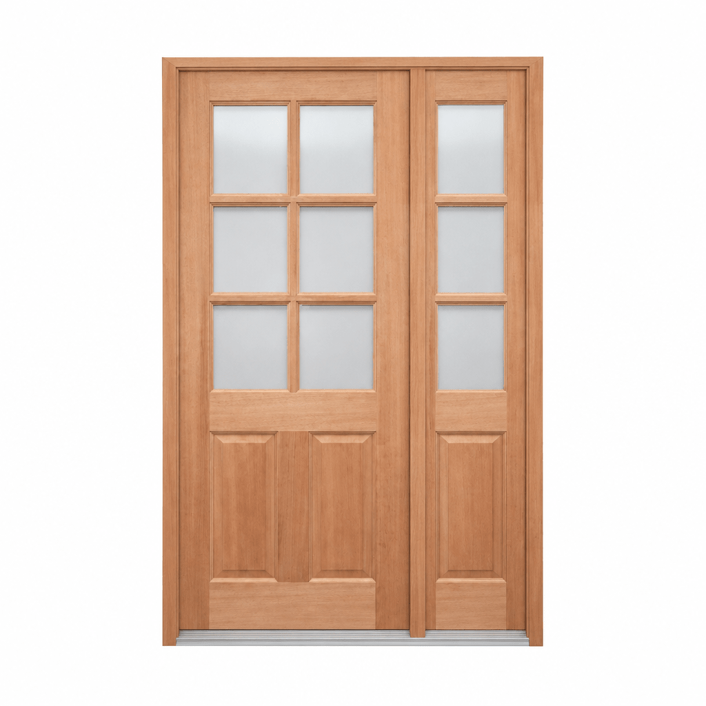 JDQ 6 lite half Panel Pre hung options - Just Doors QLD