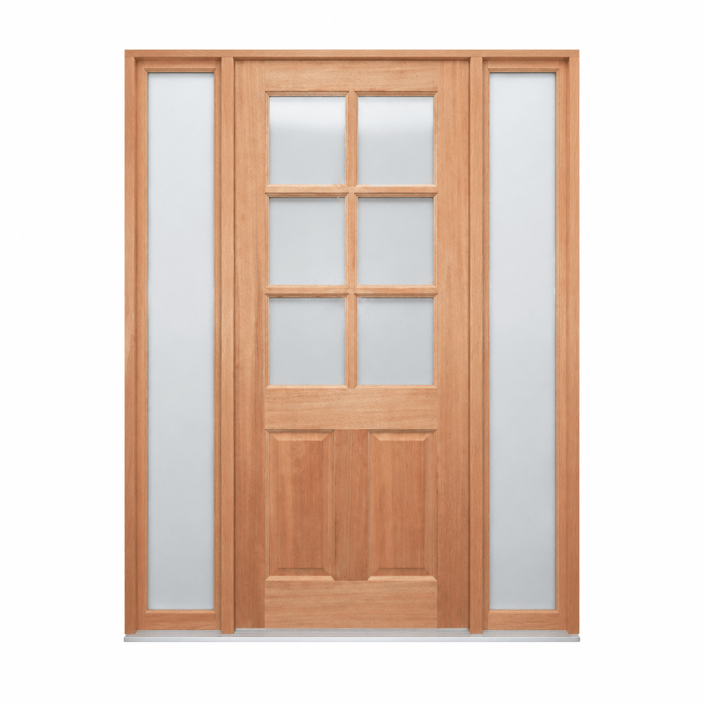 JDQ 6 lite half Panel Pre hung options - Just Doors QLD