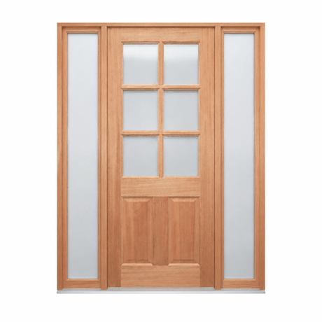 JDQ 6 lite half Panel Pre hung options - Just Doors QLD