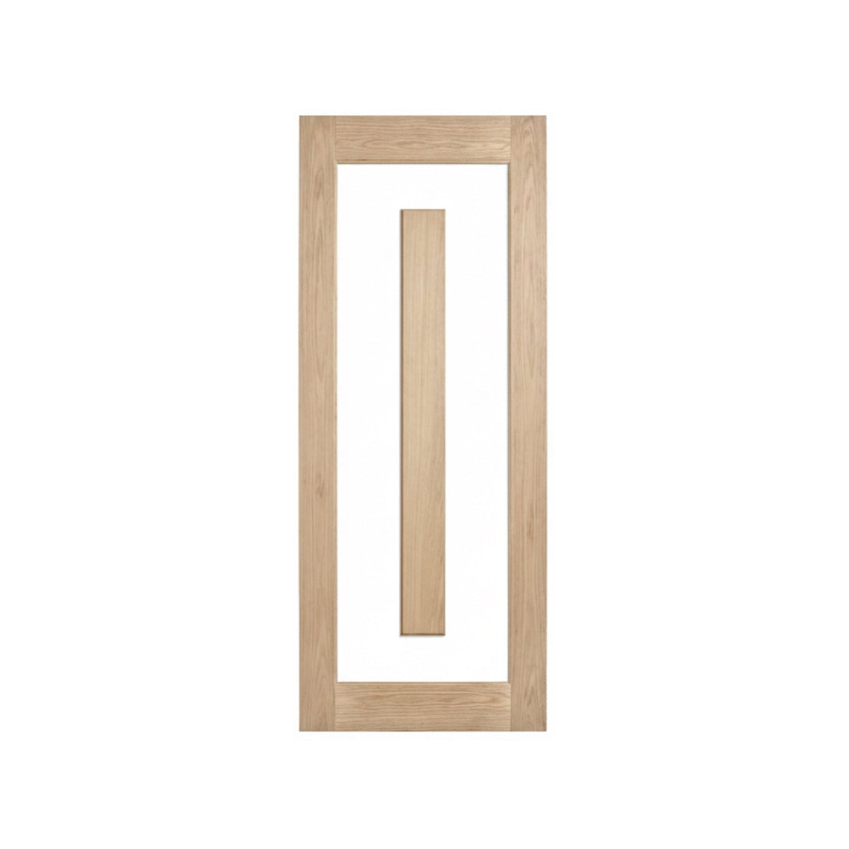 Lumina White Oak ALUM 1 Entrance Door - Just Doors QLD