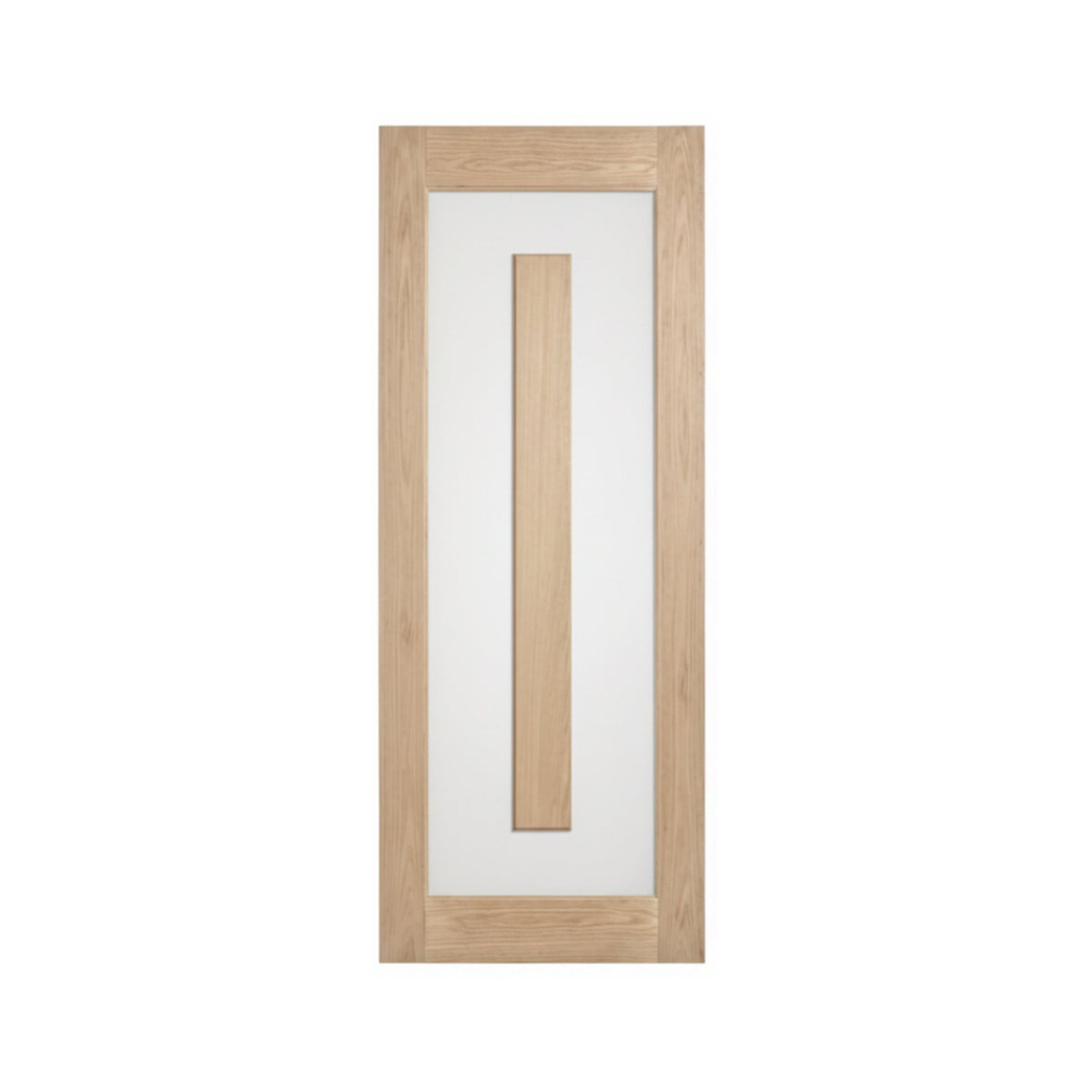 Lumina White Oak ALUM 1 Entrance Door - Just Doors QLD