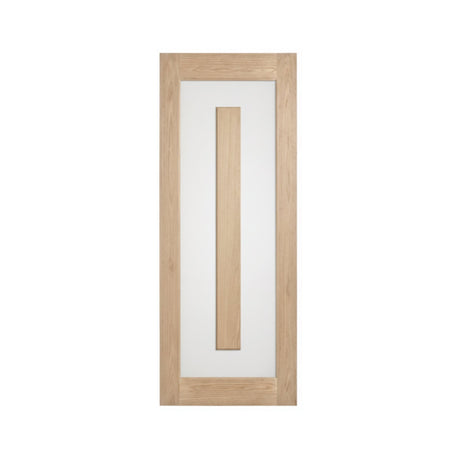 Lumina White Oak ALUM 1 Entrance Door - Just Doors QLD