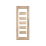 Lumina White Oak ALUM 5 Entrance Door - Just Doors QLD