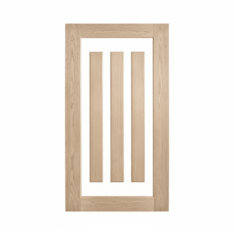 Lumina White Oak ALUMWS 3 Entrance Door - Just Doors QLD
