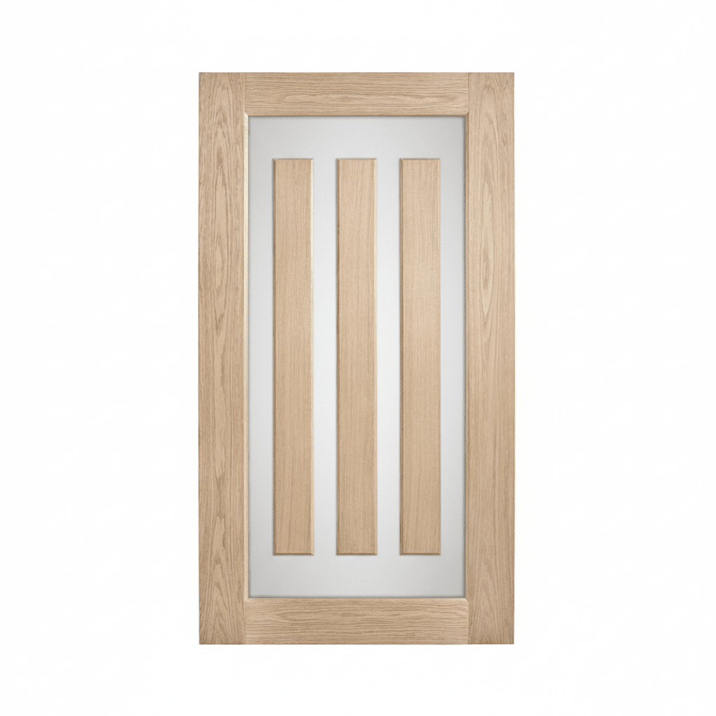 Lumina White Oak ALUMWS 3 Entrance Door - Just Doors QLD