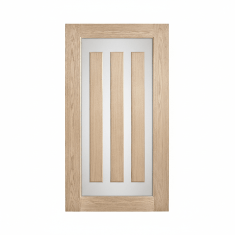 Lumina White Oak ALUMWS 3 Entrance Door - Just Doors QLD