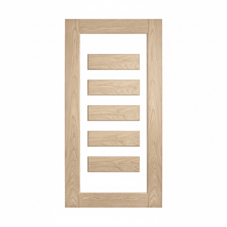 Lumina White Oak ALUMWS 5 Entrance Door - Just Doors QLD