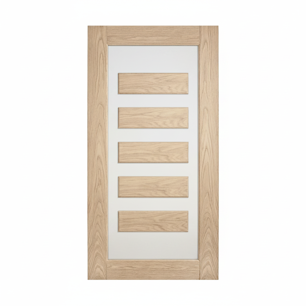 Lumina White Oak – Frosted Glass, No Handle