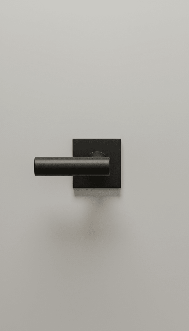 Matte Black Tubular Door Handle - Just Doors QLD