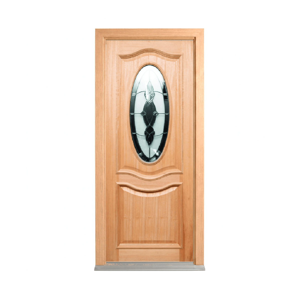 Oval Glass Timber Door 2040mm – Supplied & Installed