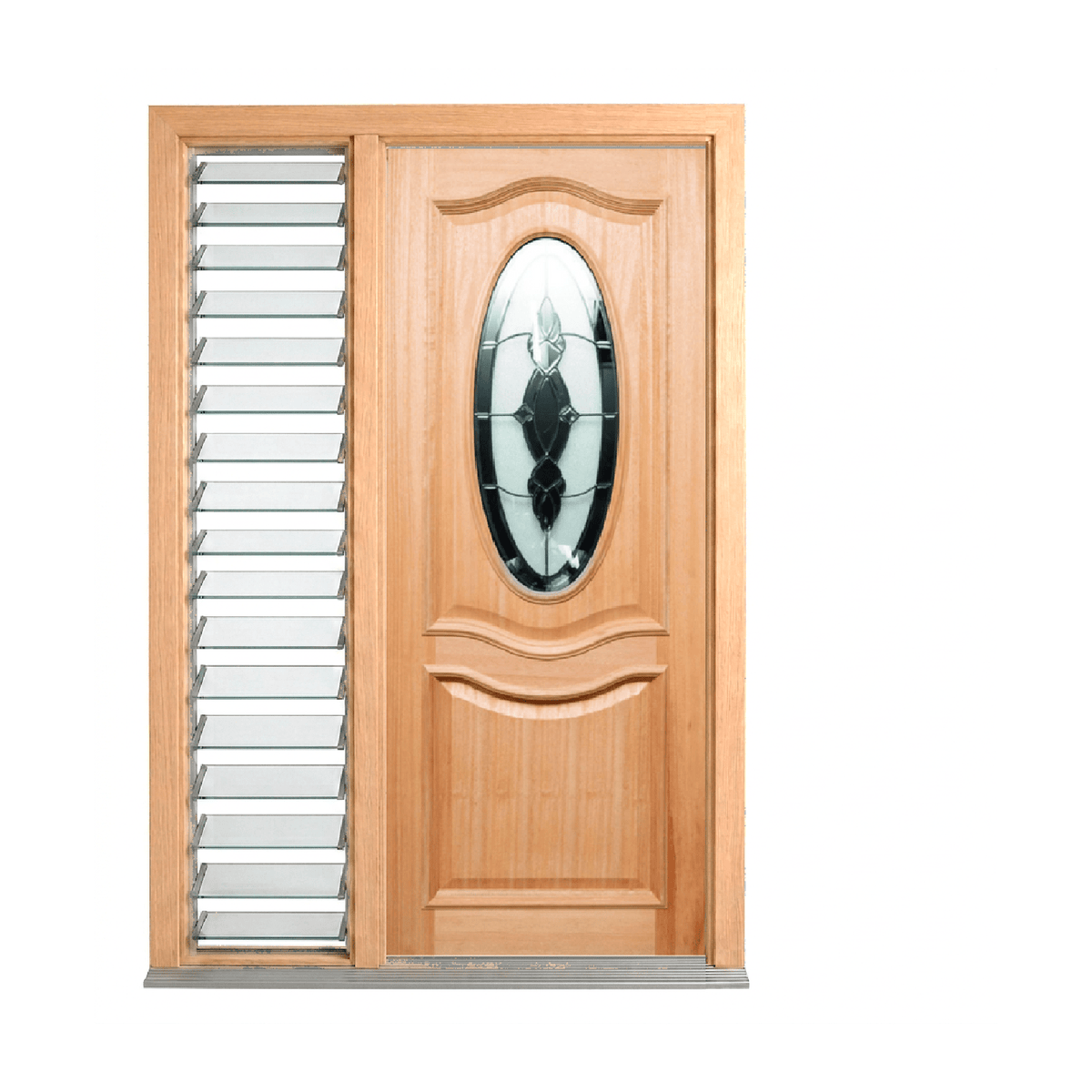 Oval Glass Timber Door 2040mm – Supplied & Installed
