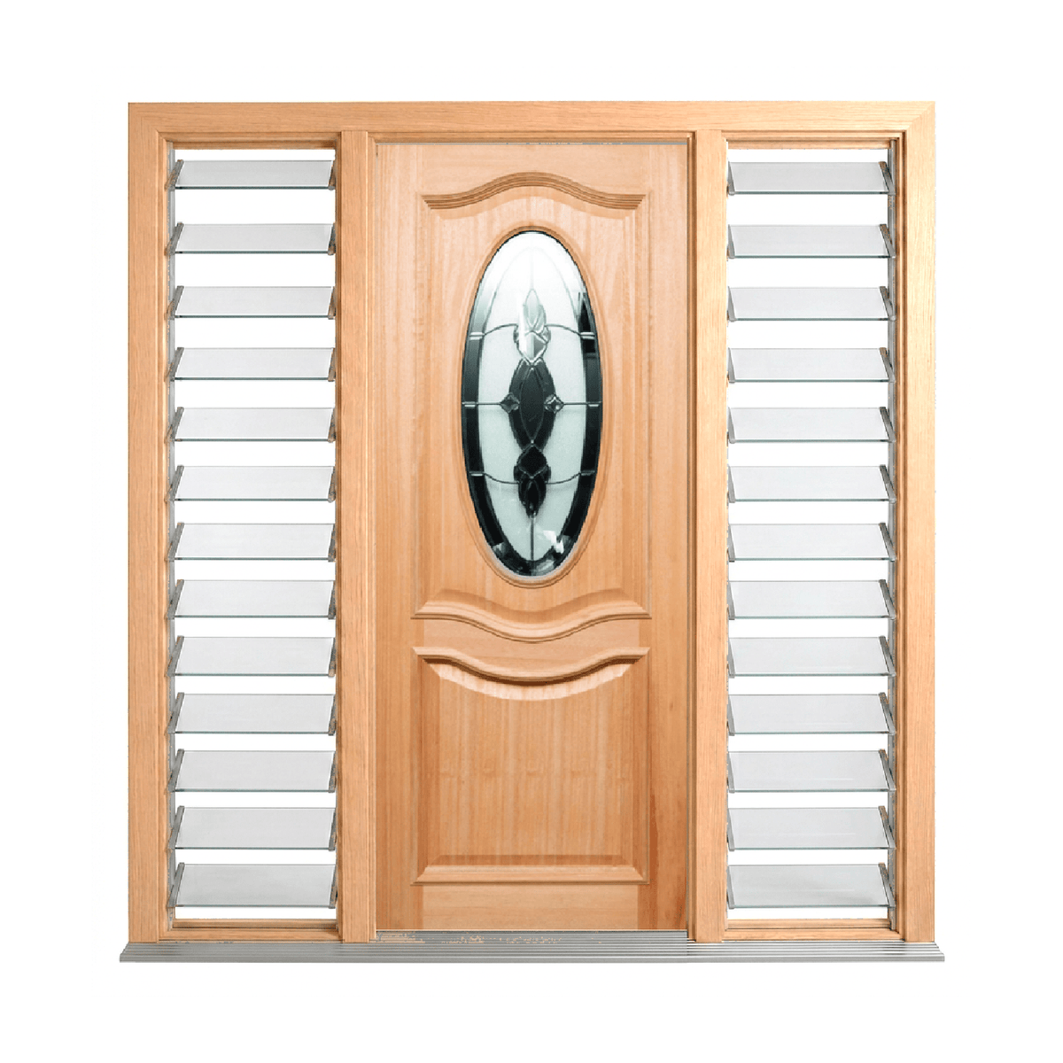 Oval Glass Timber Door 2040mm – Supplied & Installed
