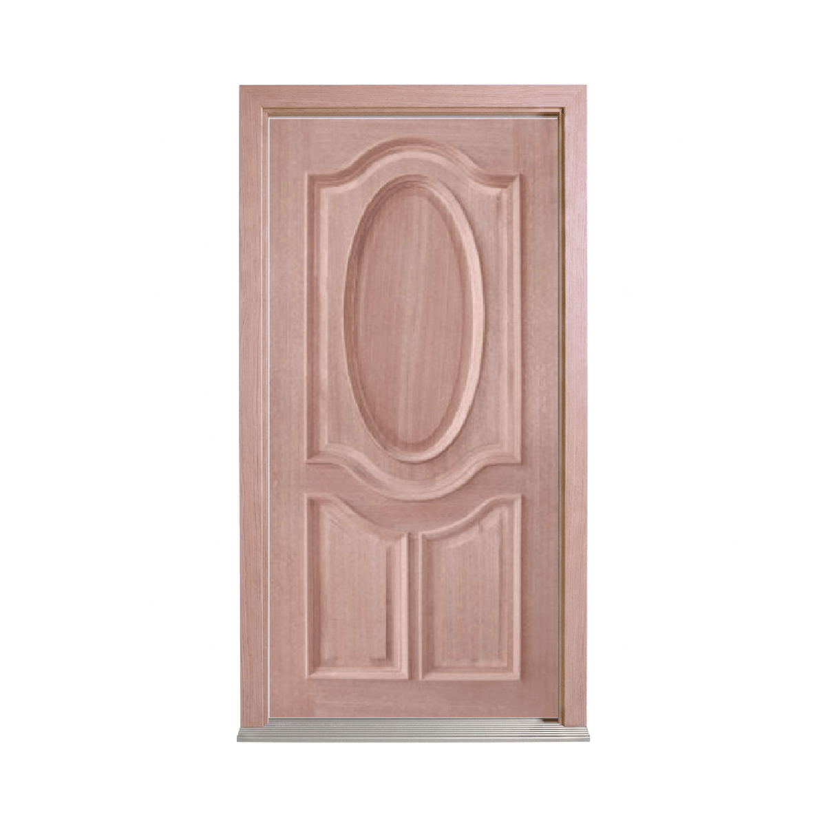 Oval Top 3 Panel Timber Door – SP-0V3P 2040mm – Supplied & Installed