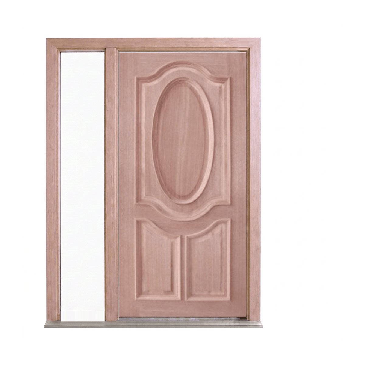 Oval Top 3 Panel Timber Door – SP-0V3P 2040mm – Supplied & Installed