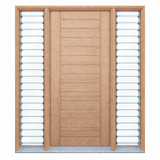 OWT-H door with two glass louvre sidelights