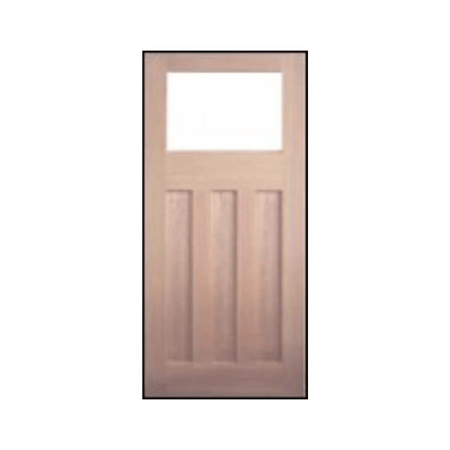 Queenslander 3 Panel Glass Top Internal Glass Door – GD-BL4 - Just Doors QLD