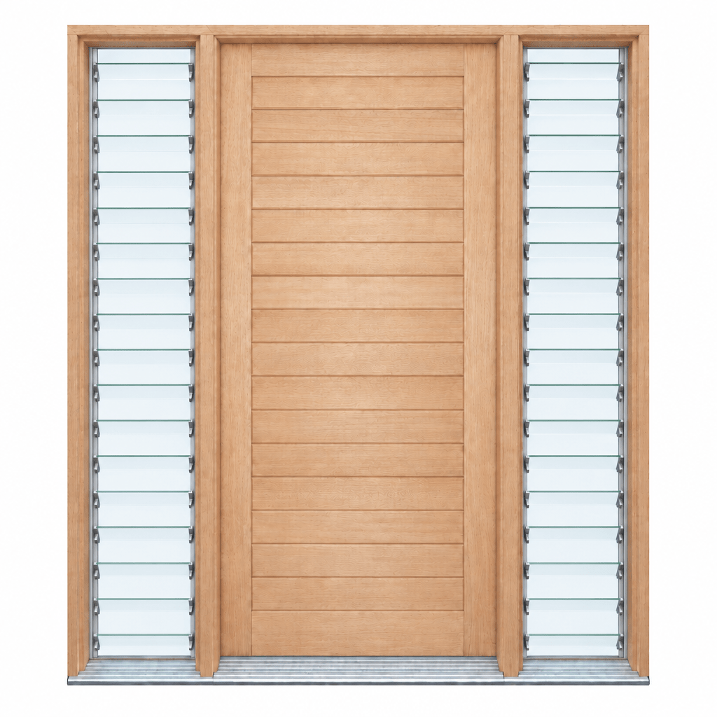 Solid Horizontal Plank Pre hung option 2040/2340 - Just Doors QLD