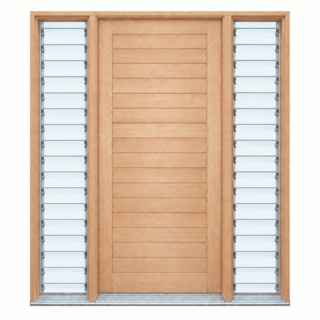Solid Horizontal Plank Pre hung option 2040/2340 - Just Doors QLD