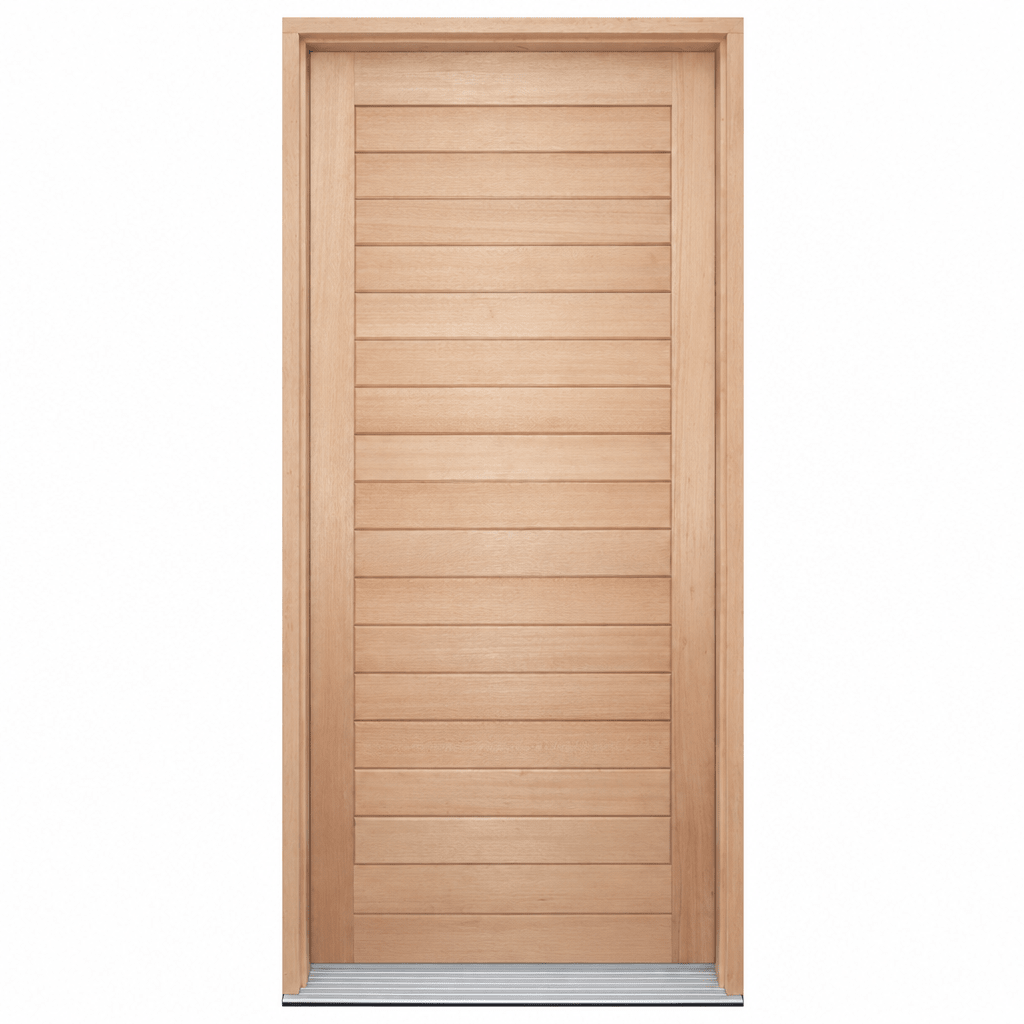 Solid Horizontal Plank Pre hung option 2040/2340 - Just Doors QLD