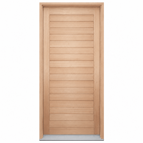 Solid Horizontal Plank Pre hung option 2040/2340 - Just Doors QLD