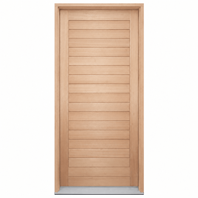 Solid Horizontal Plank Pre hung option 2040/2340 - Just Doors QLD