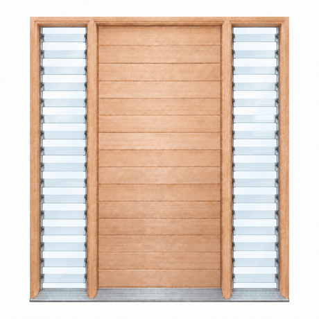 Solid Horizontal Plank - Pre hung option 2040/2340 - Just Doors QLD