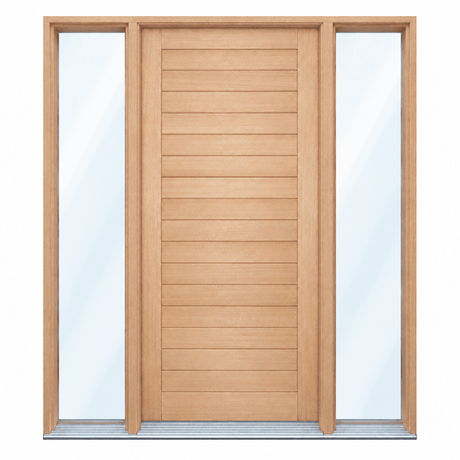 Solid Horizontal Plank Pre hung option 2040/2340 - Just Doors QLD