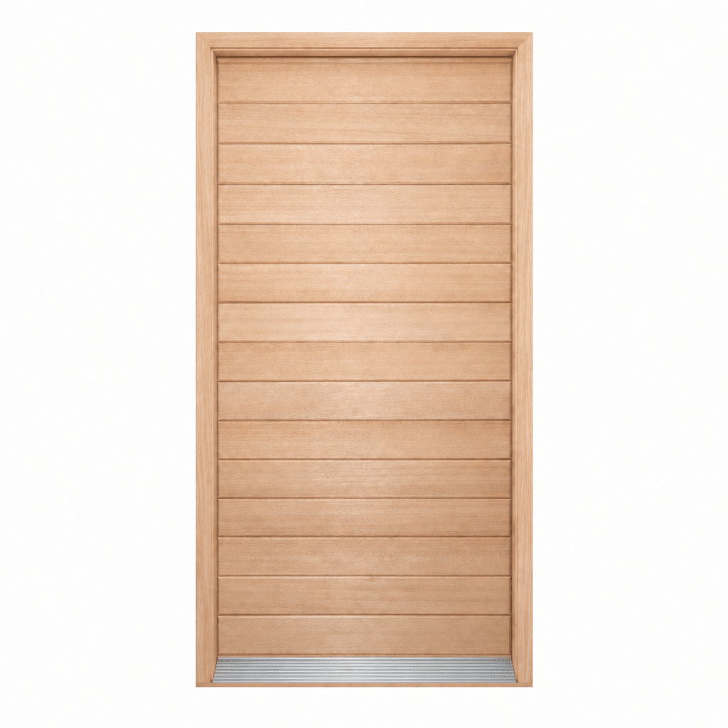 Solid Horizontal Plank - Pre hung option 2040/2340 - Just Doors QLD