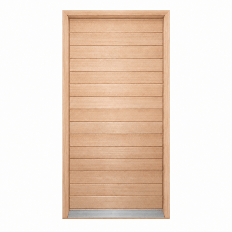 Solid Horizontal Plank - Pre hung option 2040/2340 - Just Doors QLD