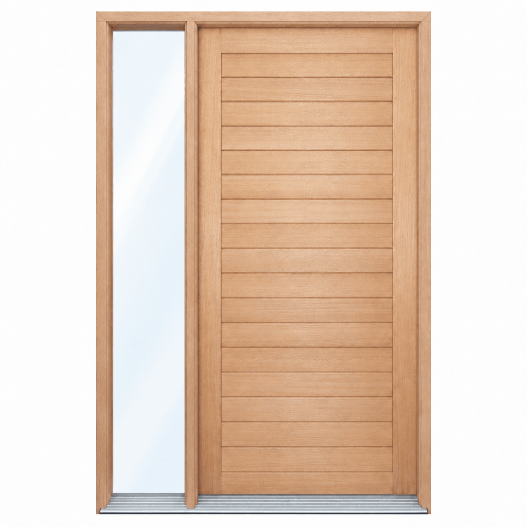 Solid Horizontal Plank Pre hung option 2040/2340 - Just Doors QLD