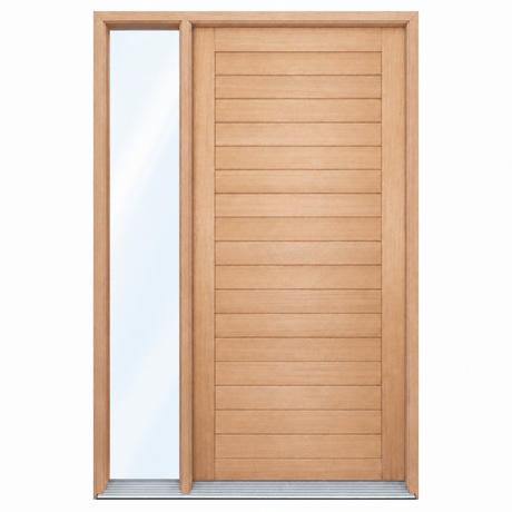 Solid Horizontal Plank Pre hung option 2040/2340 - Just Doors QLD