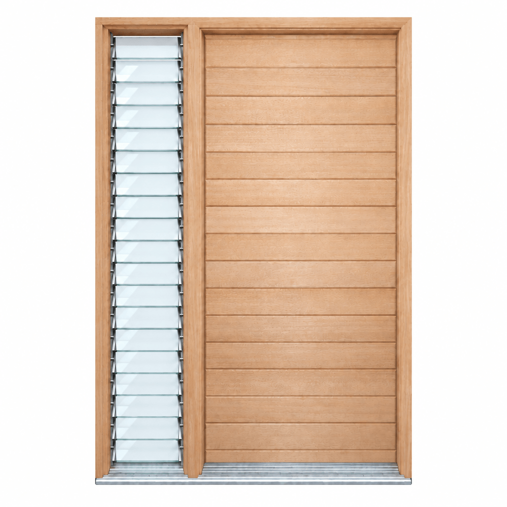 Solid Horizontal Plank - Pre hung option 2040/2340 - Just Doors QLD