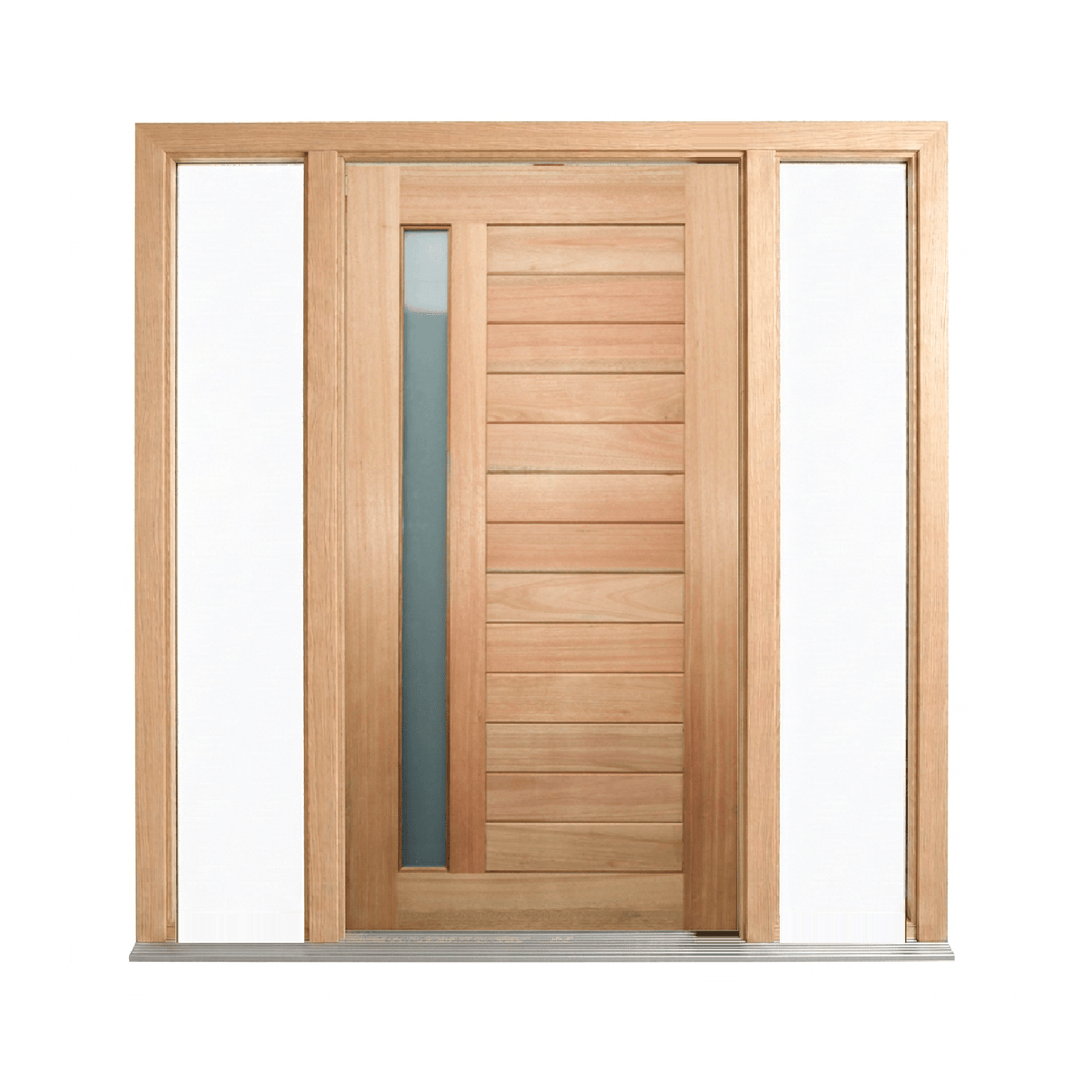 Solid Meranti Horizontal Glazed Door 2040mm – Pre-Hung