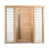 Solid Meranti Horizontal Glazed Door 2040mm – Pre-Hung