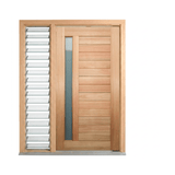 Solid Meranti Horizontal Glazed Door 2040mm – Pre-Hung