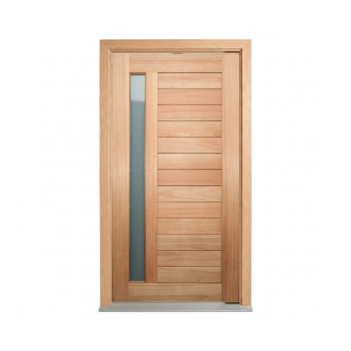 Solid Meranti Horizontal Glazed Door 2040mm – Pre-Hung