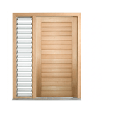 Solid Meranti Horizontal Plank Door 2040mm – Supplied & Installed