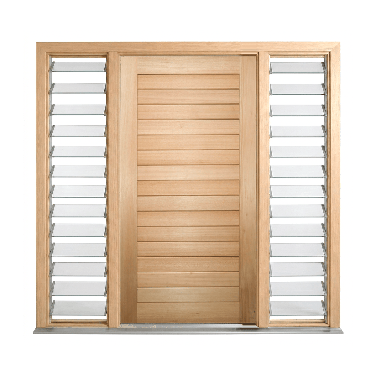 Solid Meranti Horizontal Plank Door 2040mm – Supplied & Installed