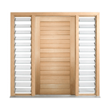 Solid Meranti Horizontal Plank Door 2040mm – Supplied & Installed