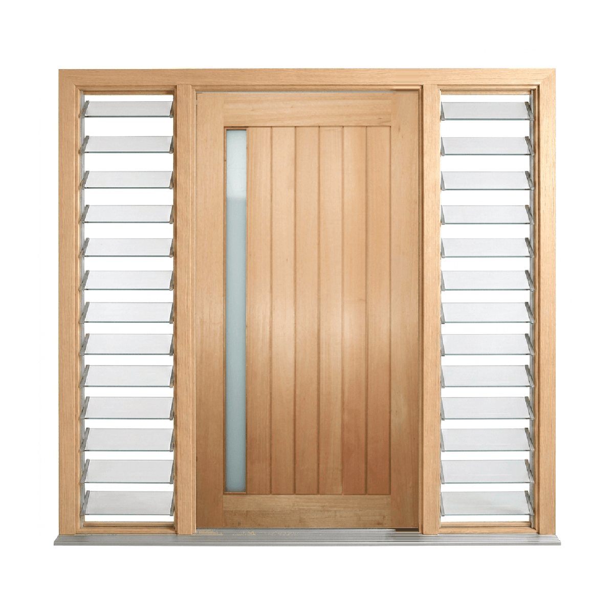 Solid Meranti Vertical Glazed Door 2040mm – Supplied & Installed