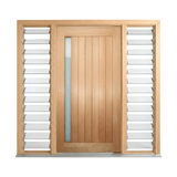 Solid Meranti Vertical Glazed Door 2040mm – Supplied & Installed