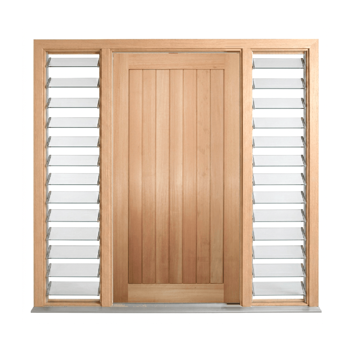 Solid Meranti Vertical Plank Door 2040mm – Supplied & Installed