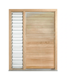 Solid Timber Horizontal Cladding Door WS Wide Style 2040 & 2340mm – Pre-Hung