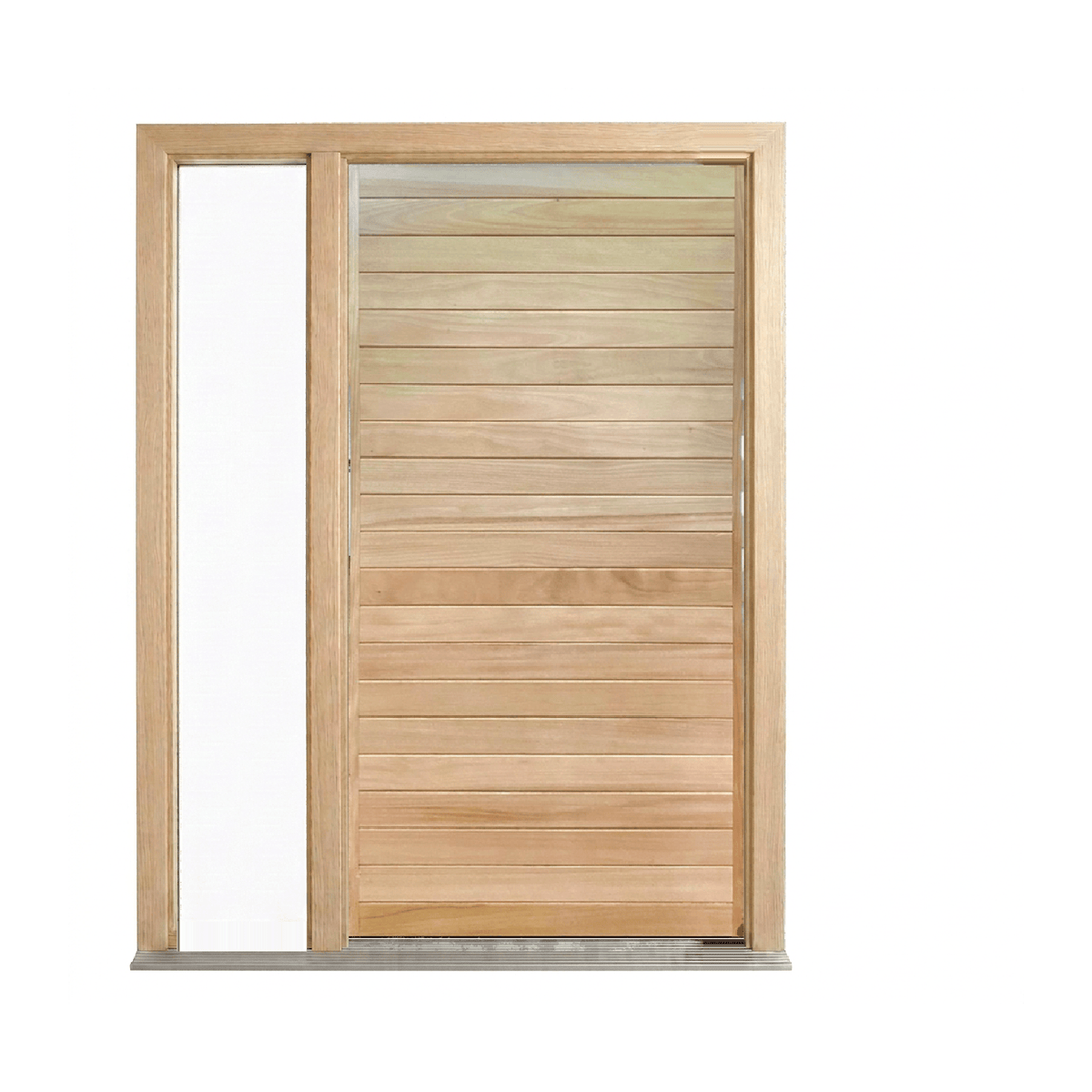 Solid Timber Horizontal Cladding Door WS Wide Style 2040 & 2340mm – Pre-Hung