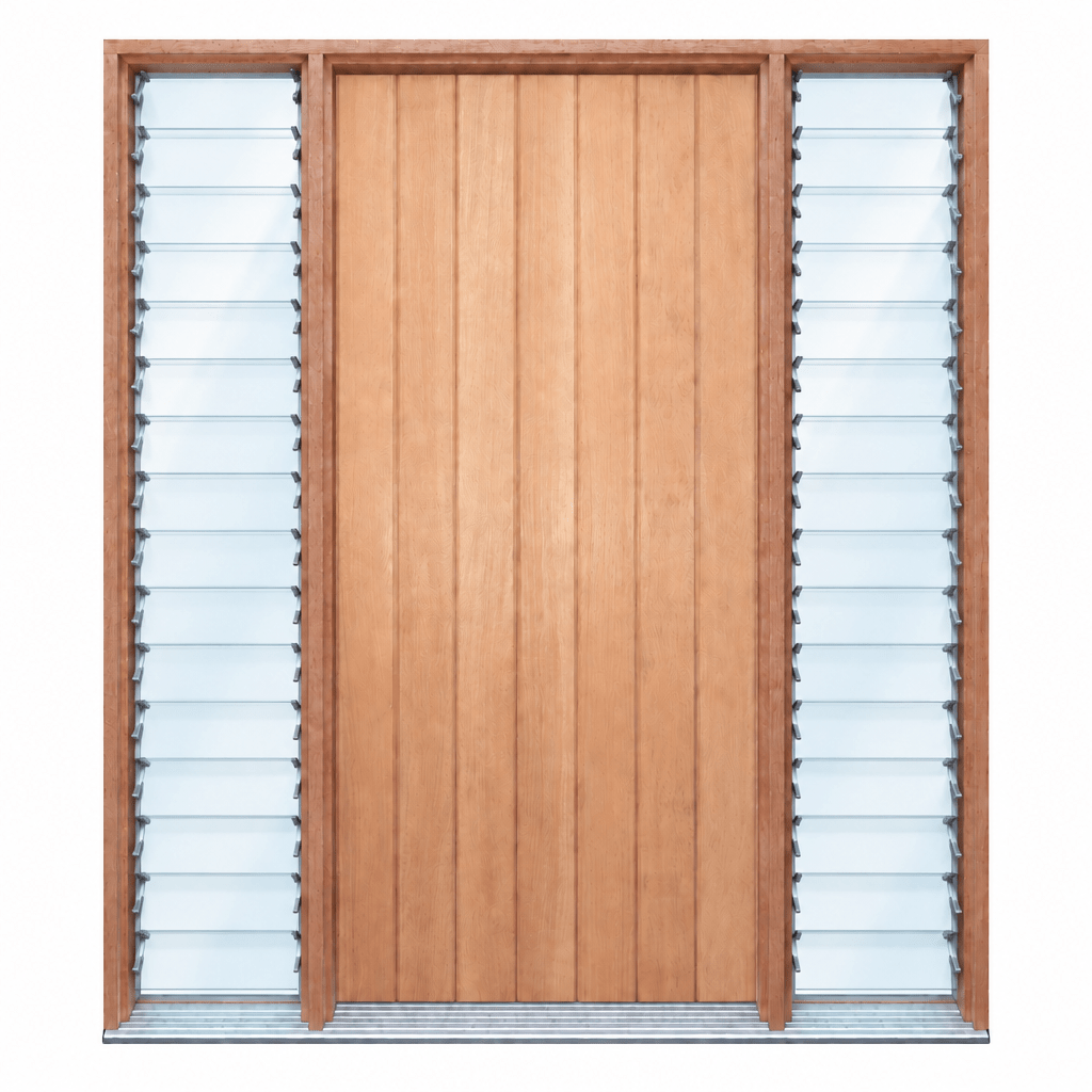 Solid Vertical Plank Pre hung options 2040/2340 - Just Doors QLD