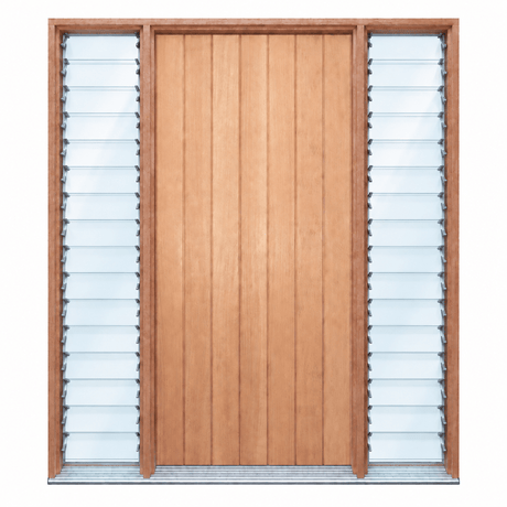 Solid Vertical Plank Pre hung options 2040/2340 - Just Doors QLD