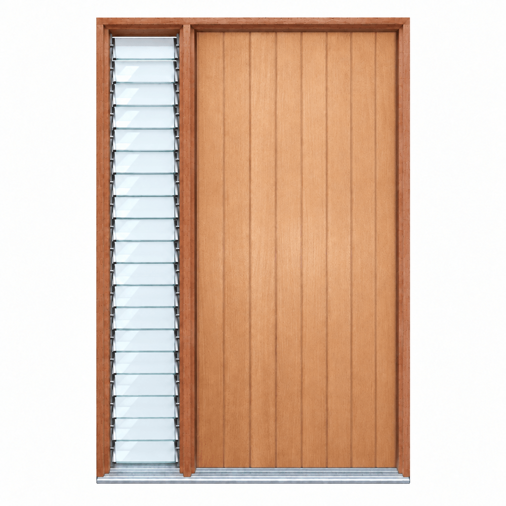 Solid Vertical Plank Pre hung options 2040/2340 - Just Doors QLD