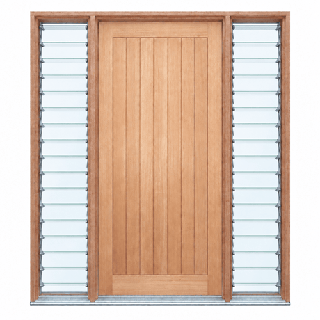 Solid Vertical Plank- Rail & Stile- Pre hung options 2040/2340 - Just Doors QLD