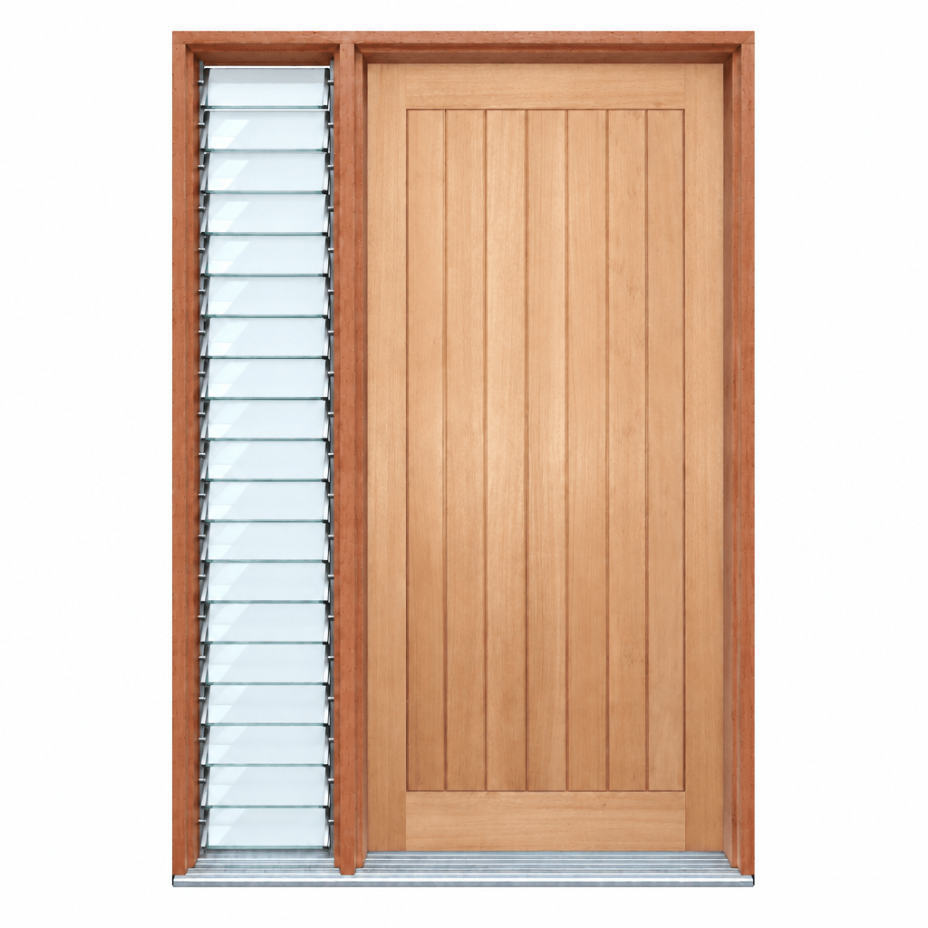 Solid Vertical Plank- Rail & Stile- Pre hung options 2040/2340 - Just Doors QLD